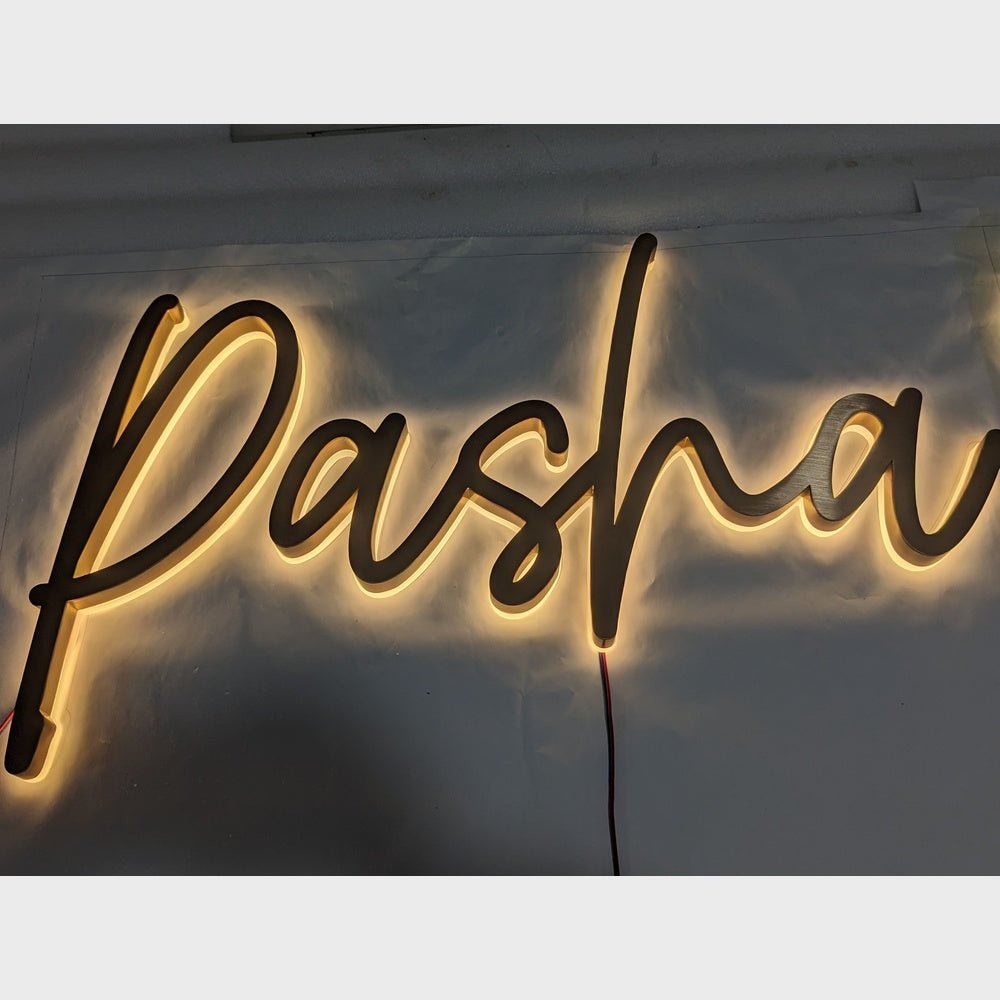 Pasha 3D Backlit Channel Letters Led Light Sign - Shineneon