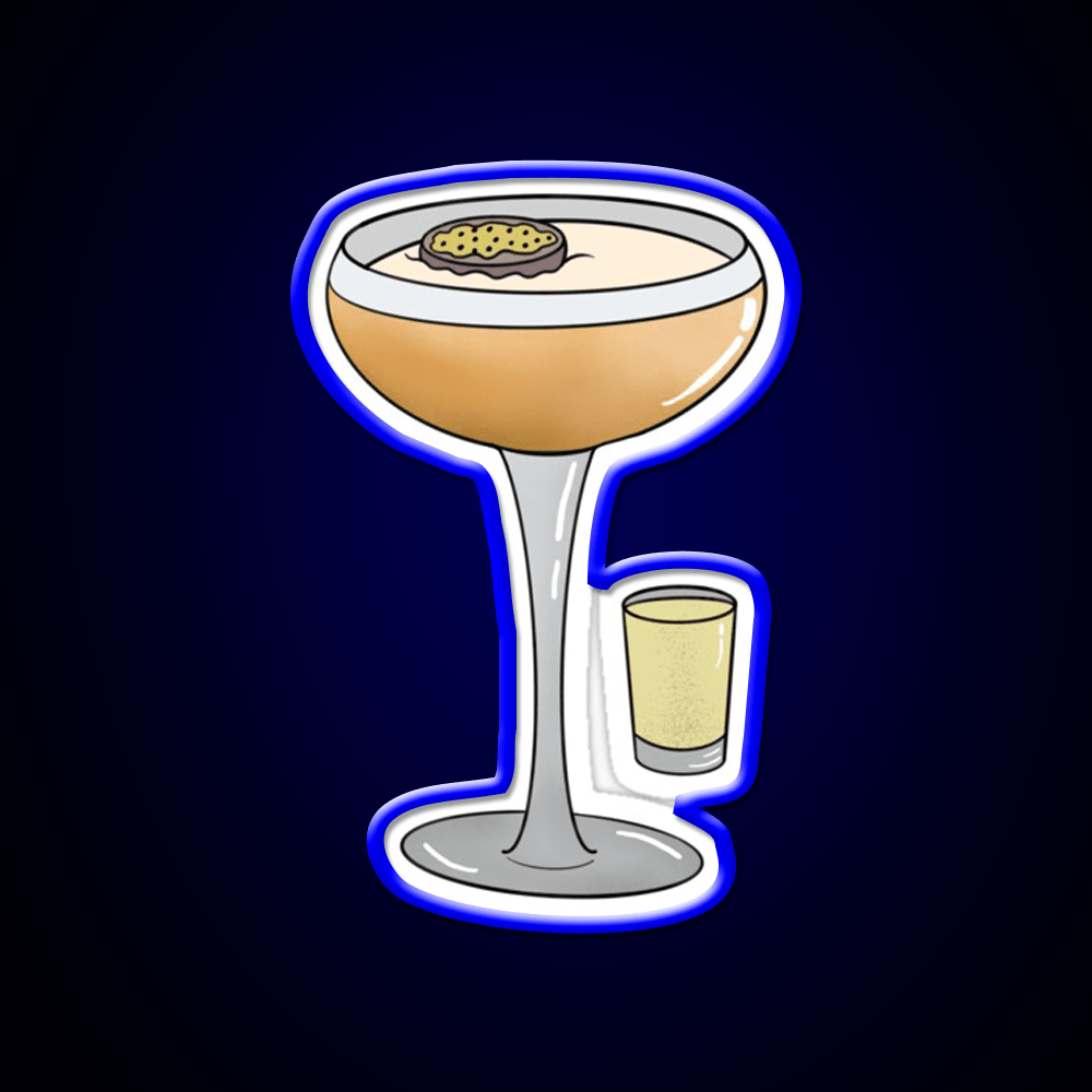 Passion Fruit Martini With Prosecco Cocktail Bar Decor Led Neon Sign Rgb Color - Shineneon