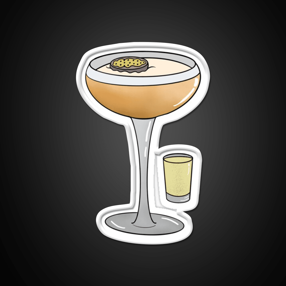 Passion Fruit Martini With Prosecco Cocktail Bar Decor Led Neon Sign Rgb Color - Shineneon