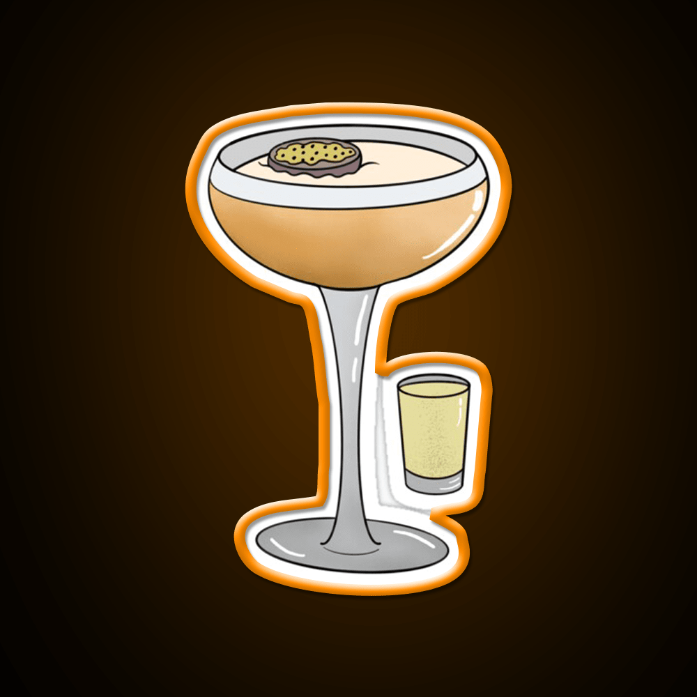 Passion Fruit Martini With Prosecco Cocktail Bar Decor Led Neon Sign Rgb Color - Shineneon