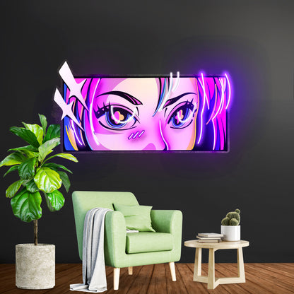 Passionate Eyes Led Neon Sign Light Pop Art Acrylic Artwork For Sale