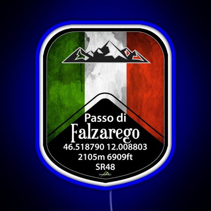 Passo Falzarego Italy Motorcycle Cycle Altitude Sticker Rgb Neon Sign - Shineneon