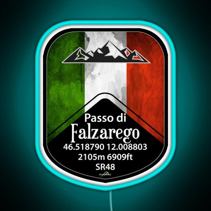 Passo Falzarego Italy Motorcycle Cycle Altitude Sticker Rgb Neon Sign - Shineneon