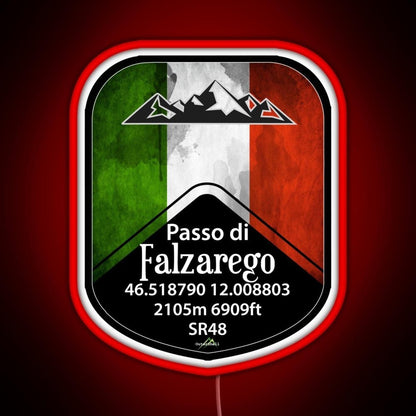 Passo Falzarego Italy Motorcycle Cycle Altitude Sticker Rgb Neon Sign - Shineneon