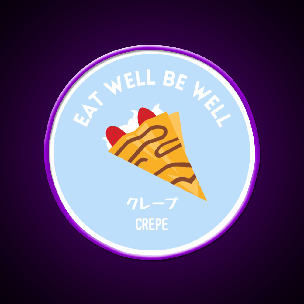 Pastel Crepe Pancake Japanese Snack Food Led Neon Sign Rgb Color - Shineneon