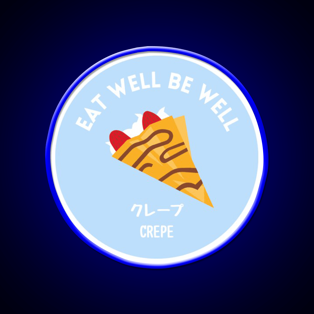Pastel Crepe Pancake Japanese Snack Food Led Neon Sign Rgb Color - Shineneon