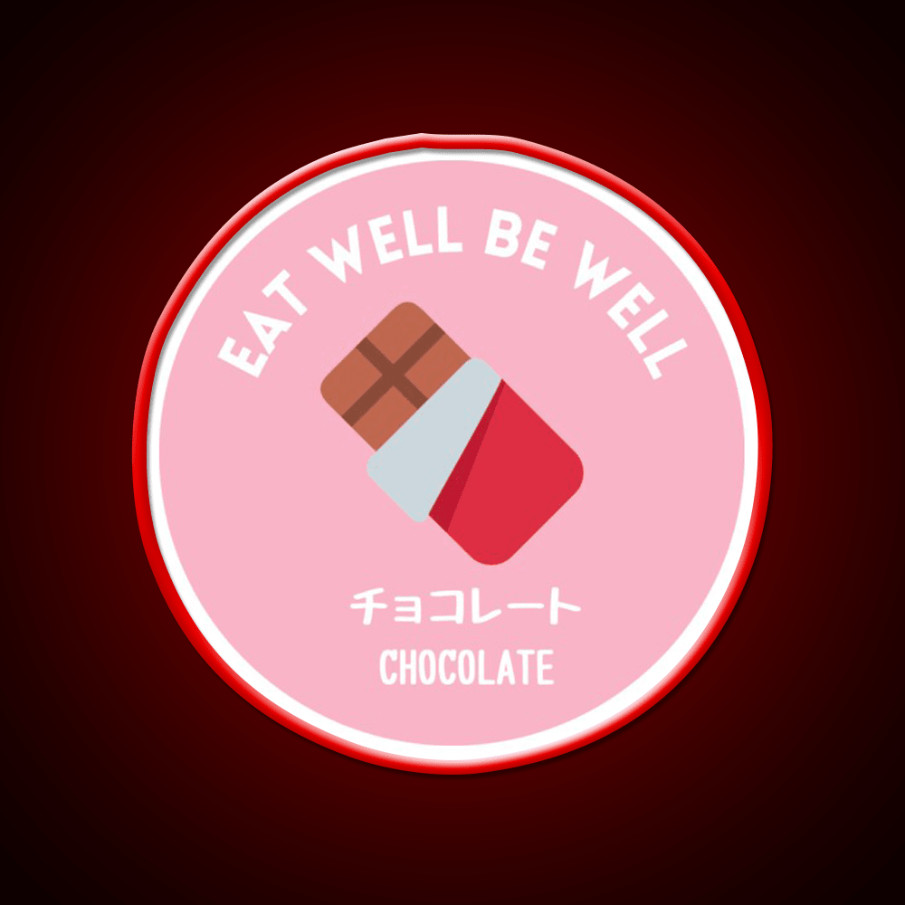 Pastel Pink Chocolate Bar Japanese Food Snack Food Led Neon Sign Rgb Color - Shineneon