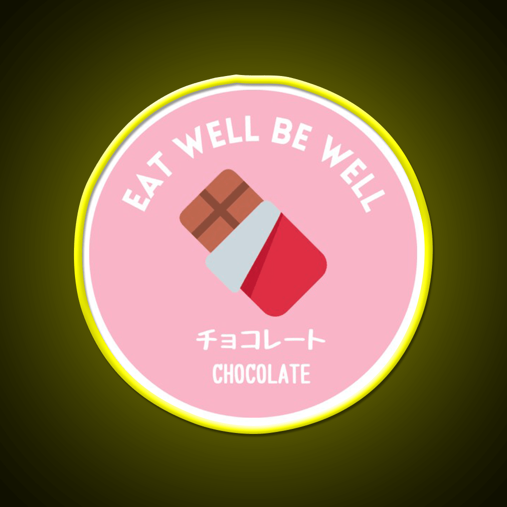 Pastel Pink Chocolate Bar Japanese Food Snack Food Led Neon Sign Rgb Color - Shineneon
