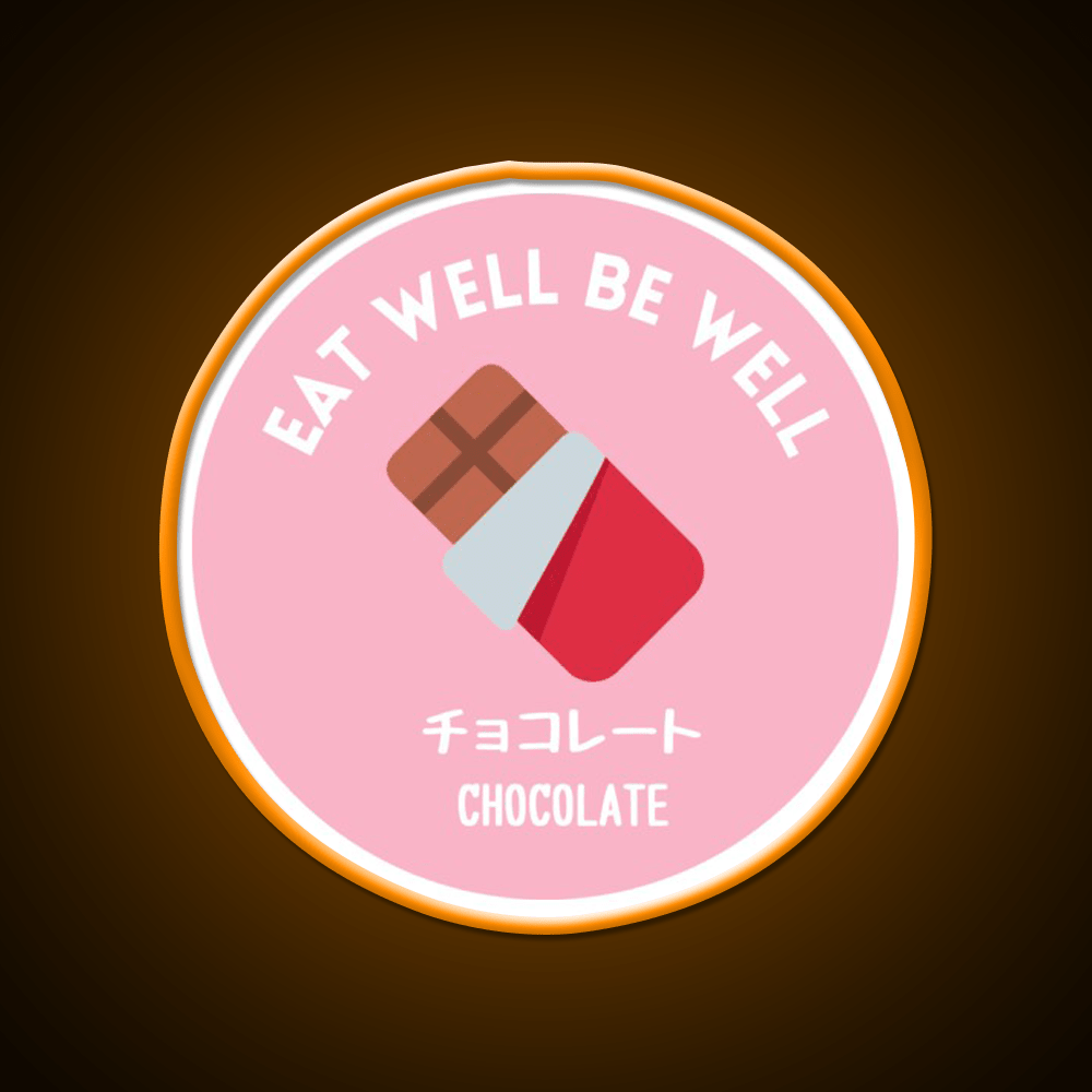 Pastel Pink Chocolate Bar Japanese Food Snack Food Led Neon Sign Rgb Color - Shineneon