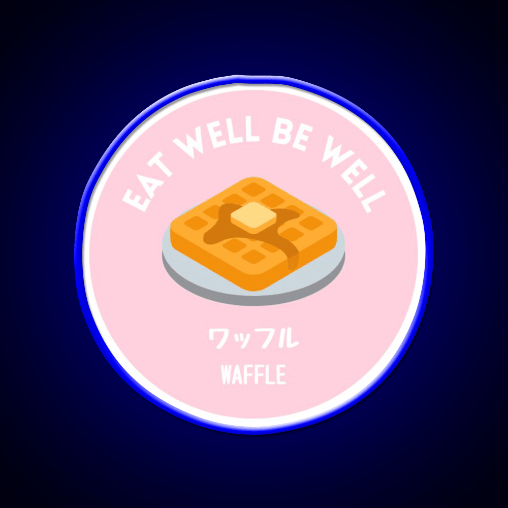 Pastel Pink Waffle Pancake Sweet Snack Food Led Neon Sign Rgb Color - Shineneon