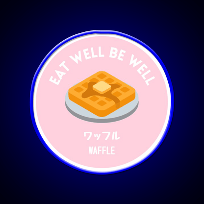 Pastel Pink Waffle Pancake Sweet Snack Food Led Neon Sign Rgb Color - Shineneon