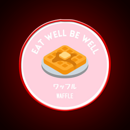 Pastel Pink Waffle Pancake Sweet Snack Food Led Neon Sign Rgb Color - Shineneon