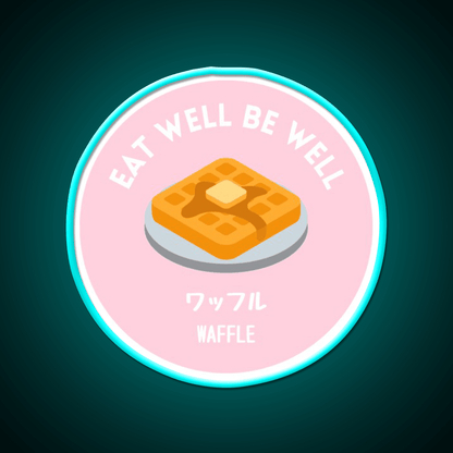 Pastel Pink Waffle Pancake Sweet Snack Food Led Neon Sign Rgb Color - Shineneon