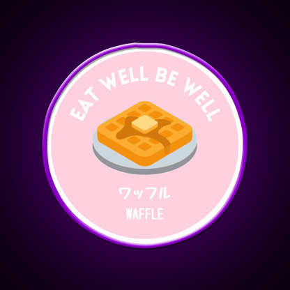 Pastel Pink Waffle Pancake Sweet Snack Food Led Neon Sign Rgb Color - Shineneon