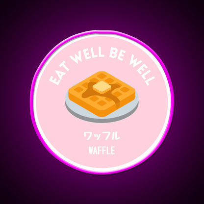 Pastel Pink Waffle Pancake Sweet Snack Food Led Neon Sign Rgb Color - Shineneon