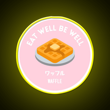 Pastel Pink Waffle Pancake Sweet Snack Food Led Neon Sign Rgb Color - Shineneon