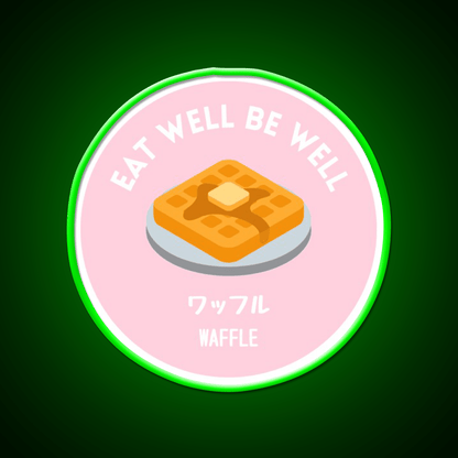 Pastel Pink Waffle Pancake Sweet Snack Food Led Neon Sign Rgb Color - Shineneon