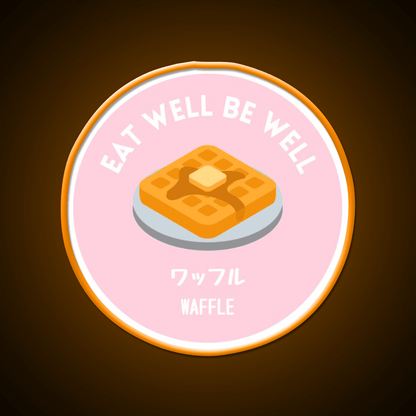 Pastel Pink Waffle Pancake Sweet Snack Food Led Neon Sign Rgb Color - Shineneon