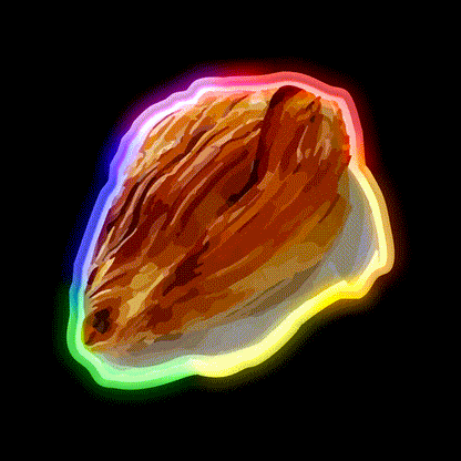 Pastizzi Snack Food Led Neon Sign Rgb Color - LED neon sign close-up detail
