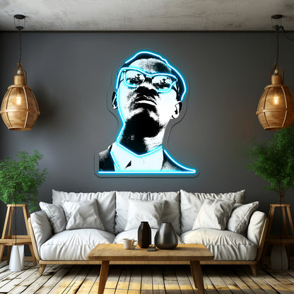 Patrice Lumumba Artwork Neon Wall Sign