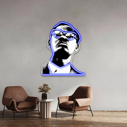 Patrice Lumumba Artwork Neon Wall Sign