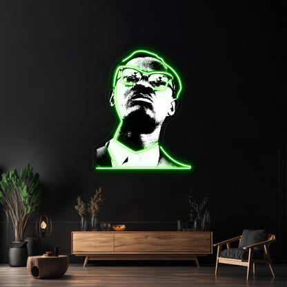 Patrice Lumumba Artwork Neon Wall Sign