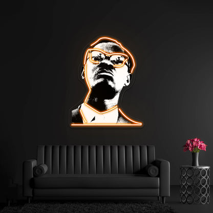 Patrice Lumumba Artwork Neon Wall Sign