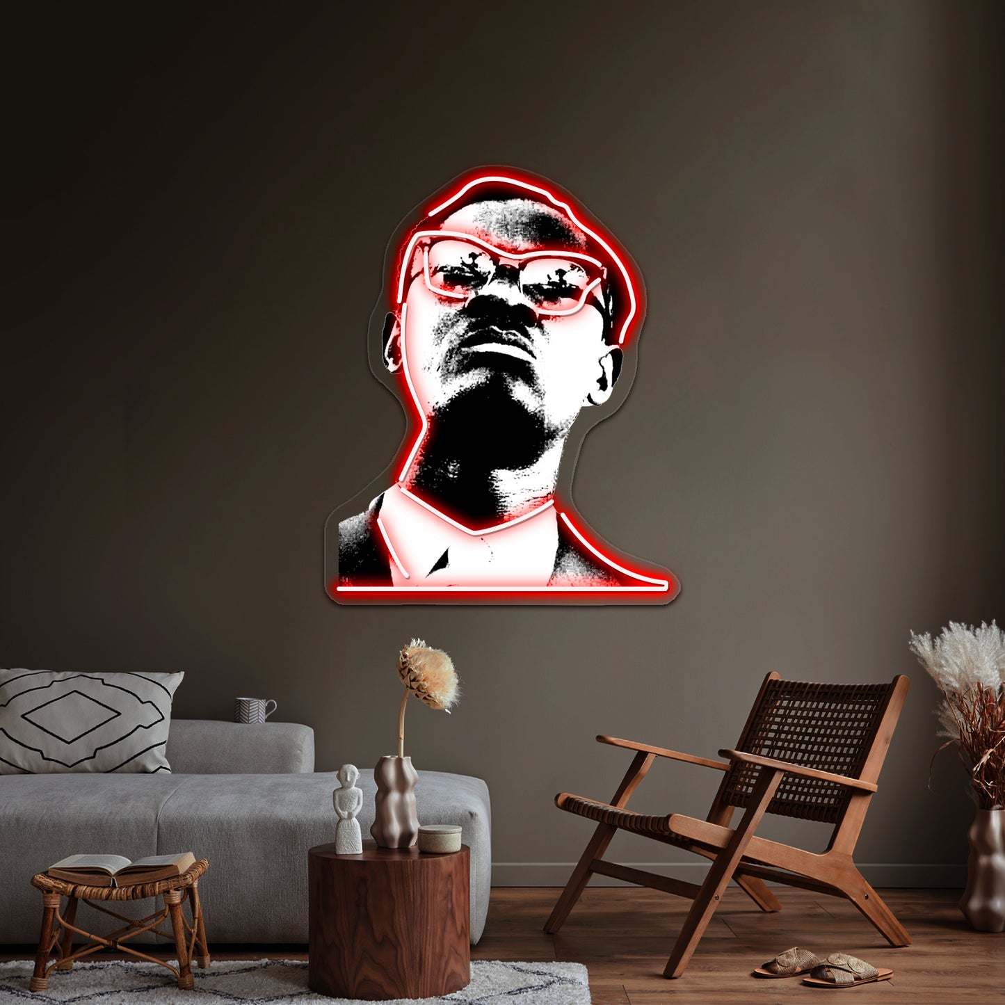 Patrice Lumumba Artwork Neon Wall Sign