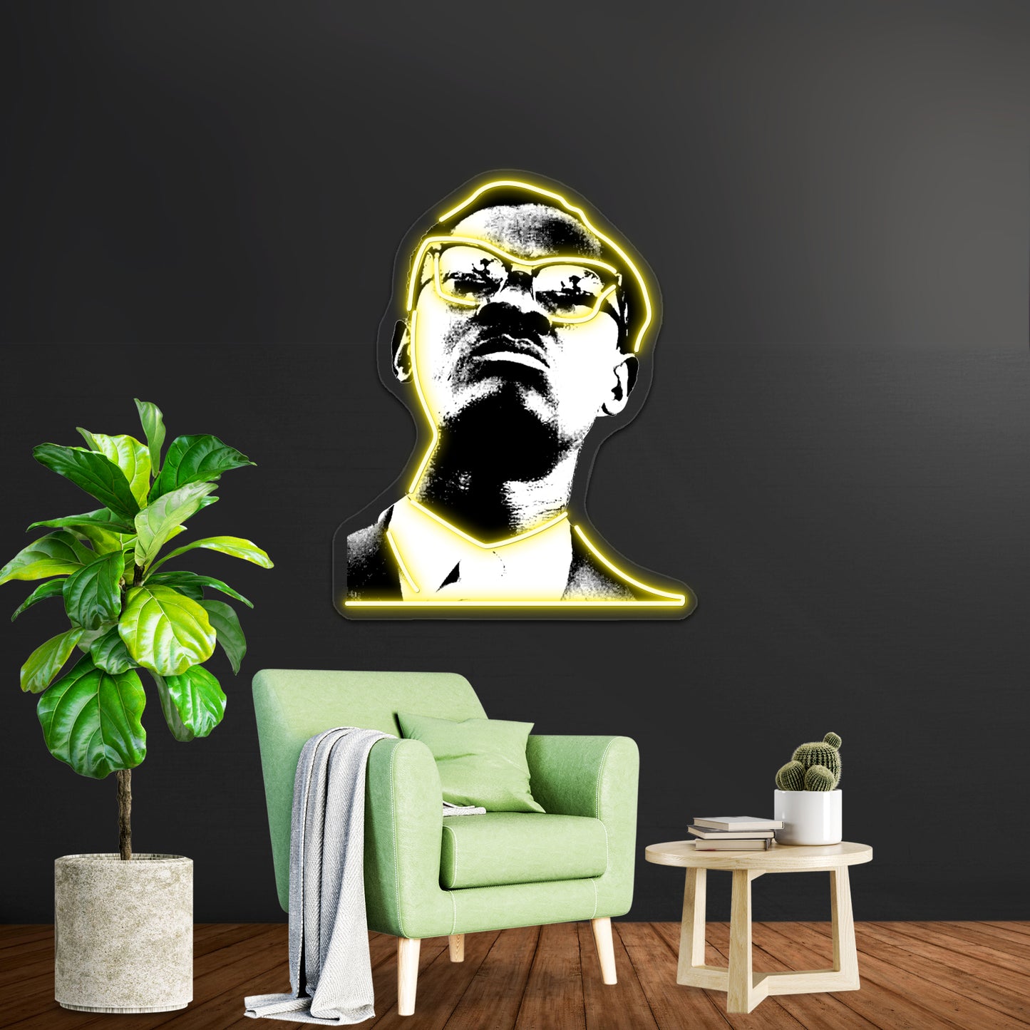 Patrice Lumumba Artwork Neon Wall Sign