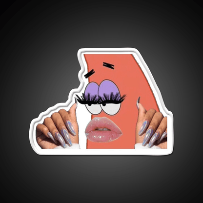 Patrick With Nails And Lashes Nail Salon Led Neon Sign Rgb Color - Shineneon