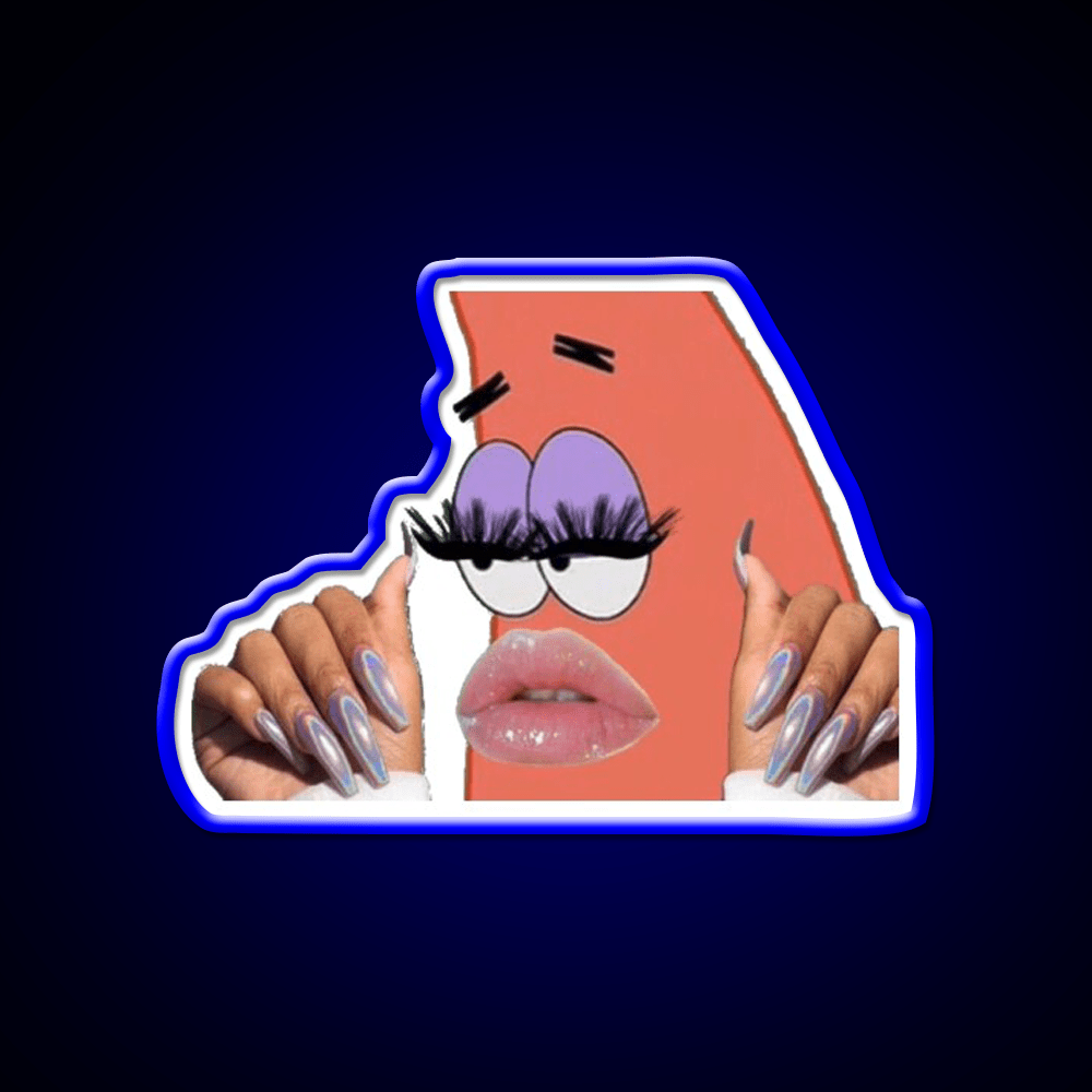 Patrick With Nails And Lashes Nail Salon Led Neon Sign Rgb Color - Shineneon