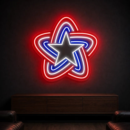 Patriotic Line Star LED Neon Sign - Shineneon