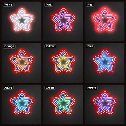 Patriotic Line Star LED Neon Sign - Shineneon