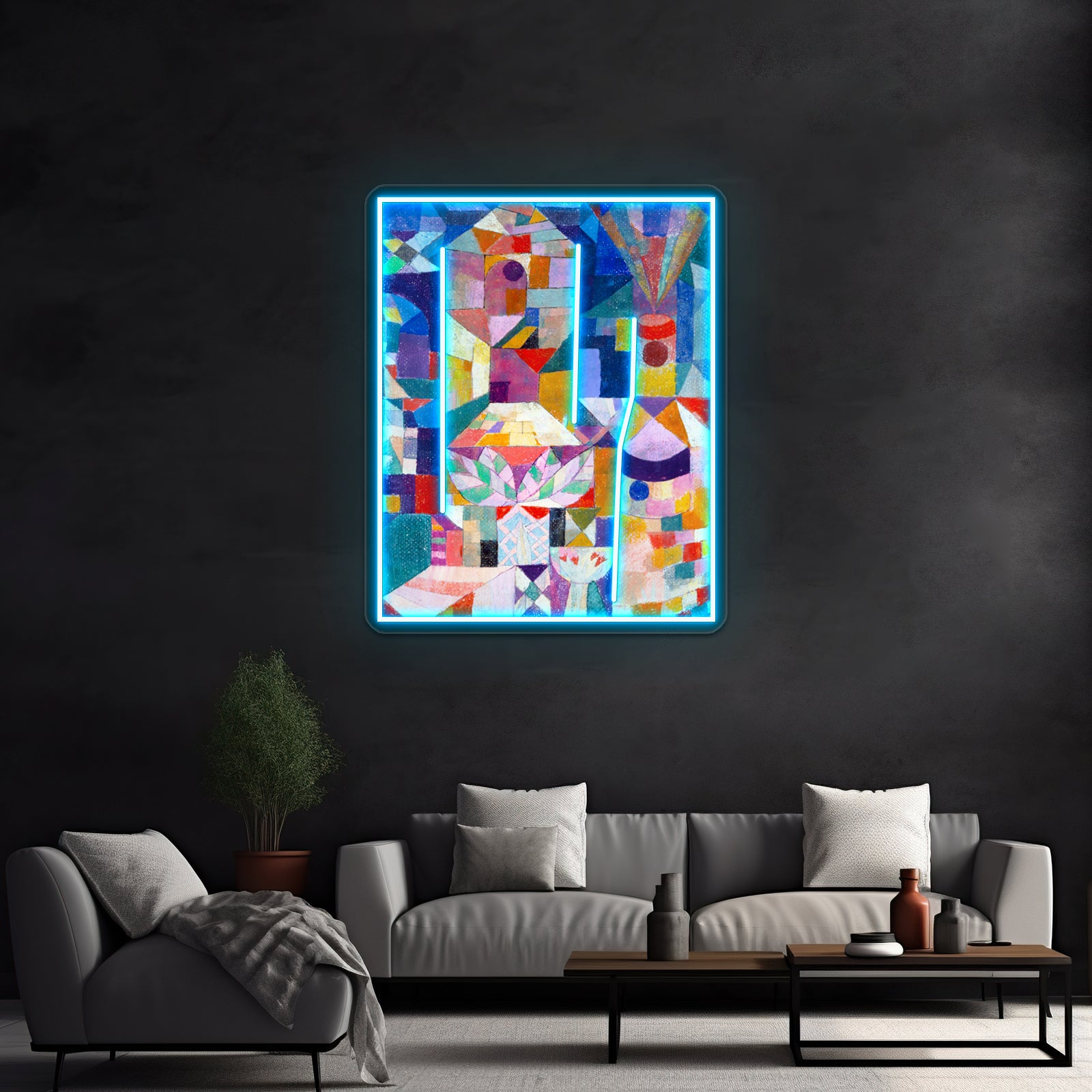 Paul Klee Hd Burggarten 1919 Wall Artwork Neon Signs | Shineneon