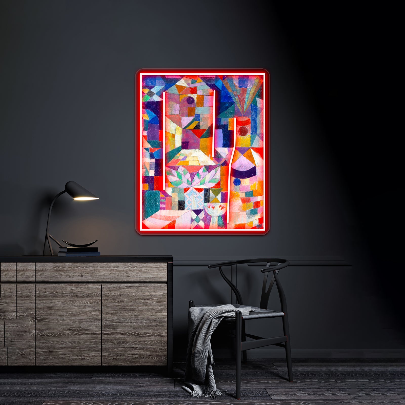 Paul Klee Hd Burggarten 1919 Wall Artwork Neon Signs | Shineneon