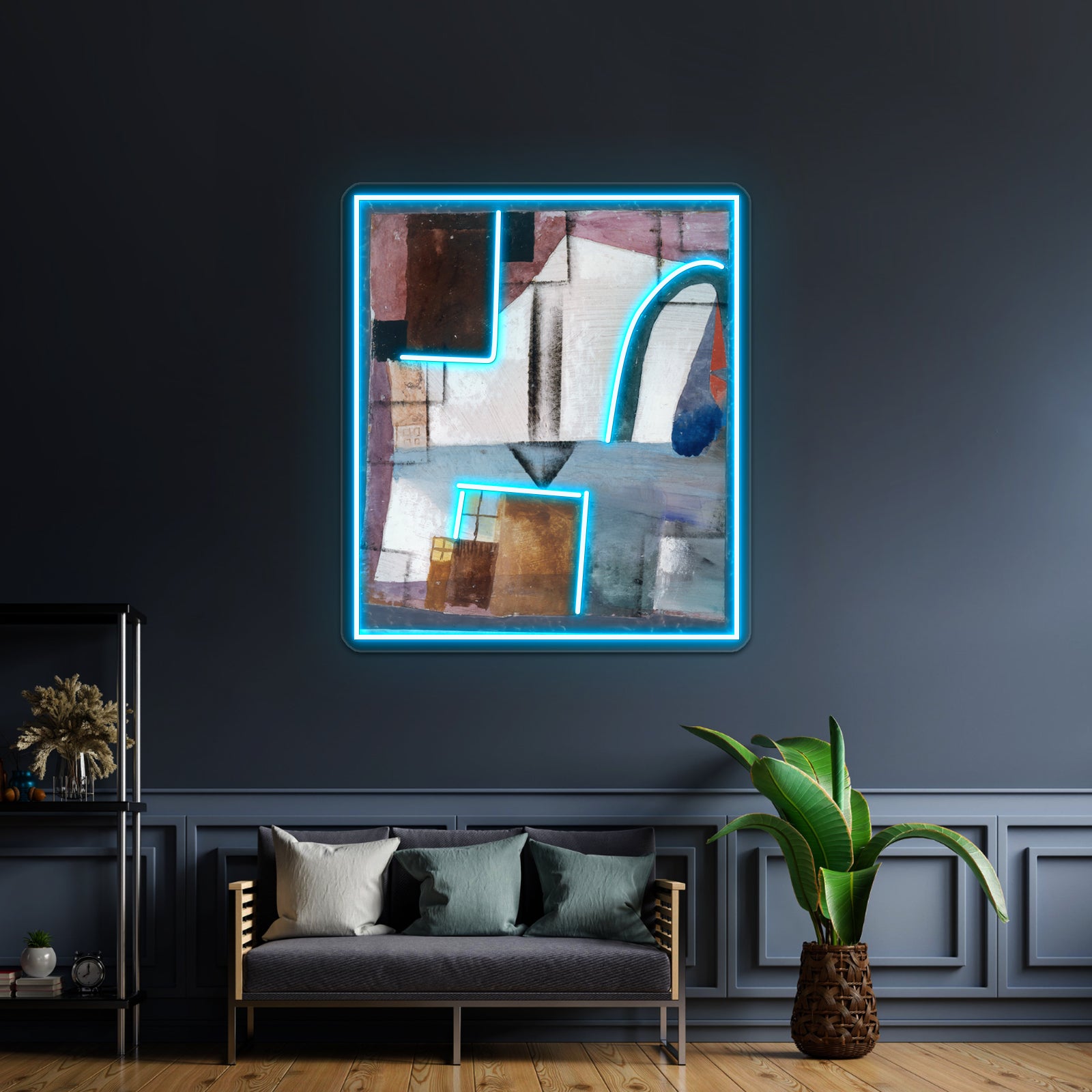 Paul Klee White Easter Ii Abstract Pattern Wall Artwork Neon Signs | Shineneon