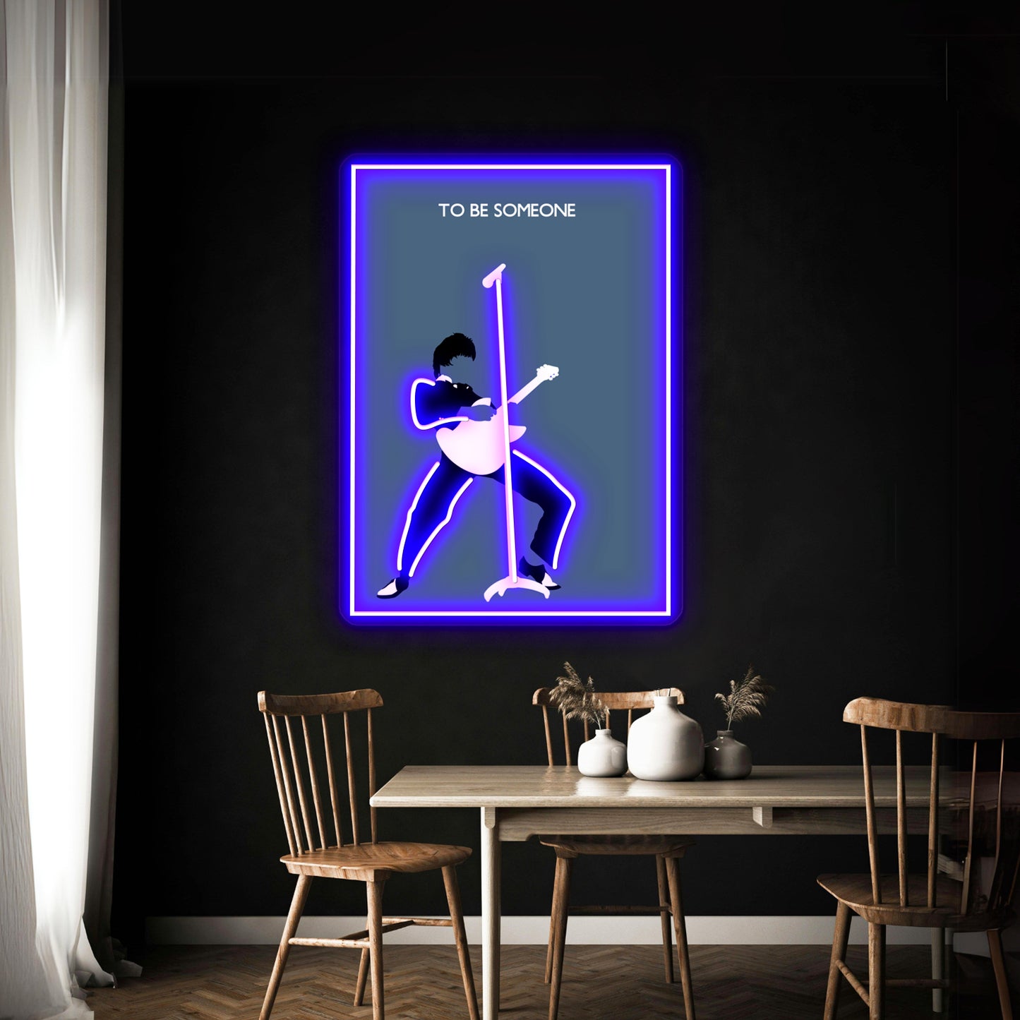 Paul Weller Of The Jam Minimalist Pop Artwork Neon Wall Sign