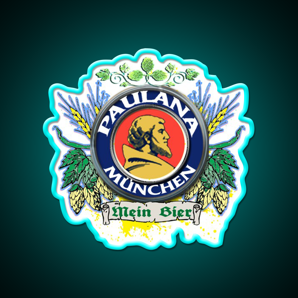 Paulaner Munchen Beer One Of Germanys Beer Bar Decor Led Neon Sign Rgb Color - Size and dimension reference