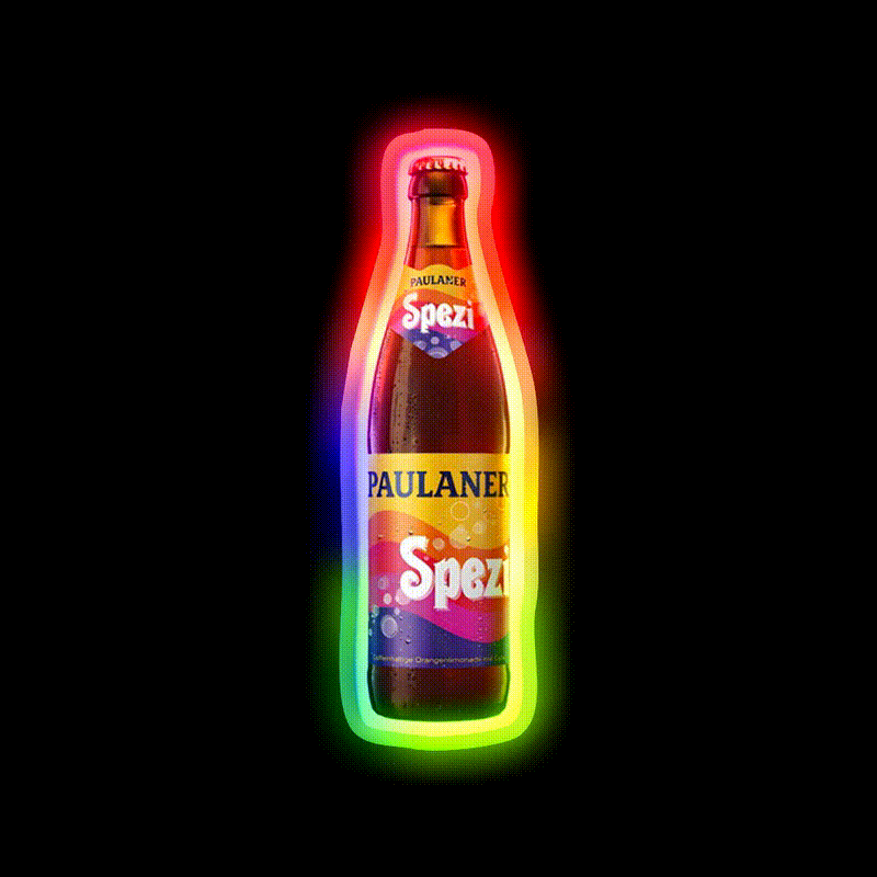 Paulaner Spezi Beer Bar Decor Led Neon Sign Rgb Color - LED neon sign close-up detail