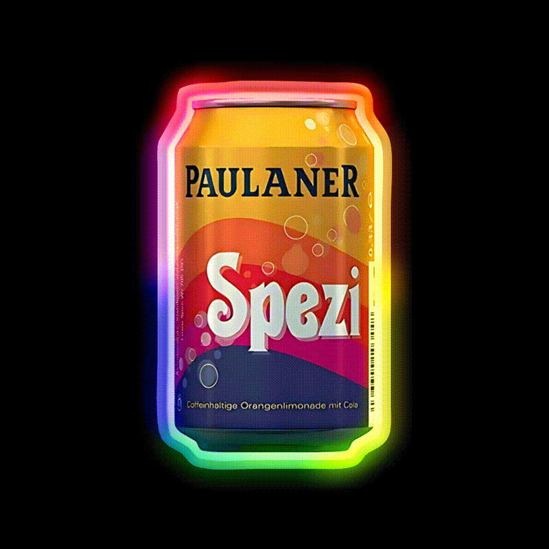 Paulaner Spezi Beer Bar Decor Led Neon Sign Home Bar Decor Rgb Color - LED neon sign close-up detail