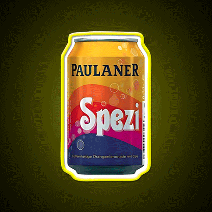 Paulaner Spezi Beer Bar Decor Led Neon Sign Home Bar Decor Rgb Color - Custom LED neon sign front view