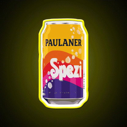 Paulaner Spezi Beer Bar Decor Led Neon Sign Wall Art Rgb Color - Custom LED neon sign front view