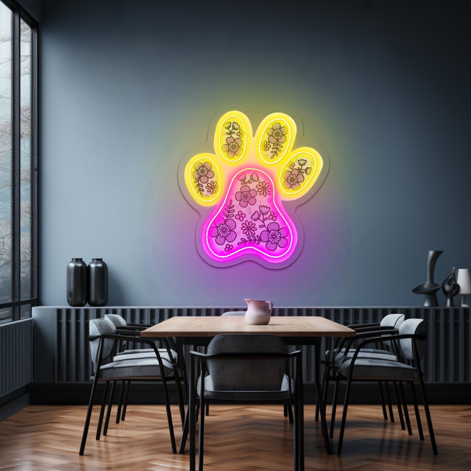 Paw Print Artwork Neon Sign Art - Shineneon