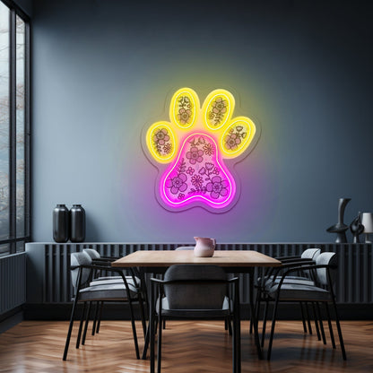 Paw Print Artwork Neon Sign Art - Shineneon