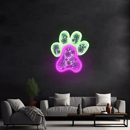 Paw Print Artwork Neon Sign Art - Shineneon