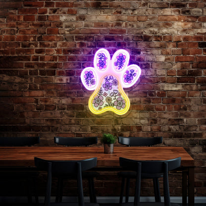 Paw Print Artwork Neon Sign Art - Shineneon