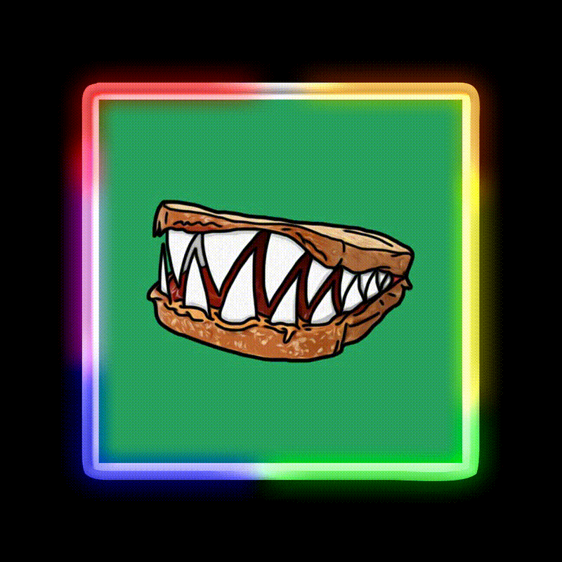 Pb And Jaws Fast Food Led Neon Sign For Burger Place Rgb Color - LED neon sign close-up detail