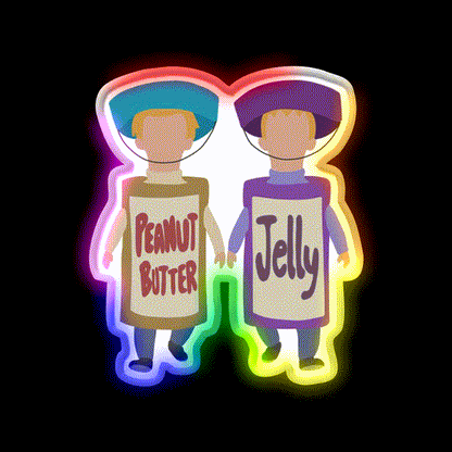 Pb J Andy And Ollie Fast Food Led Neon Sign For Burger Place Rgb Color - LED neon sign close-up detail