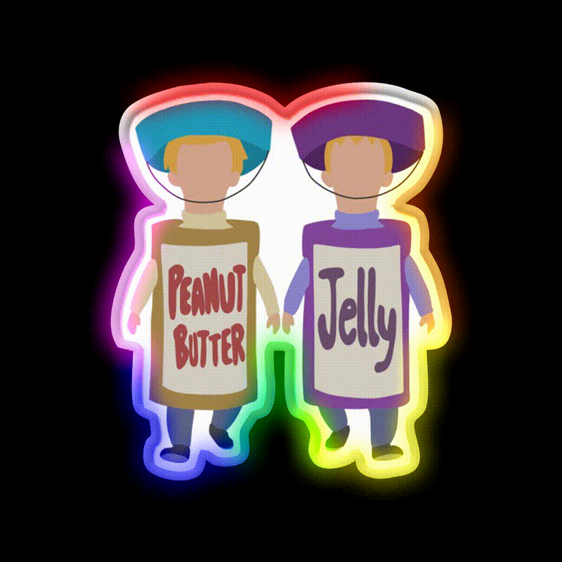 Pb J Andy And Ollie Fast Food Led Neon Sign For Burger Place Rgb Color - LED neon sign close-up detail