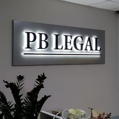 Pb Legal 3D Backlit Letters Business Metal Led Sign - Shineneon